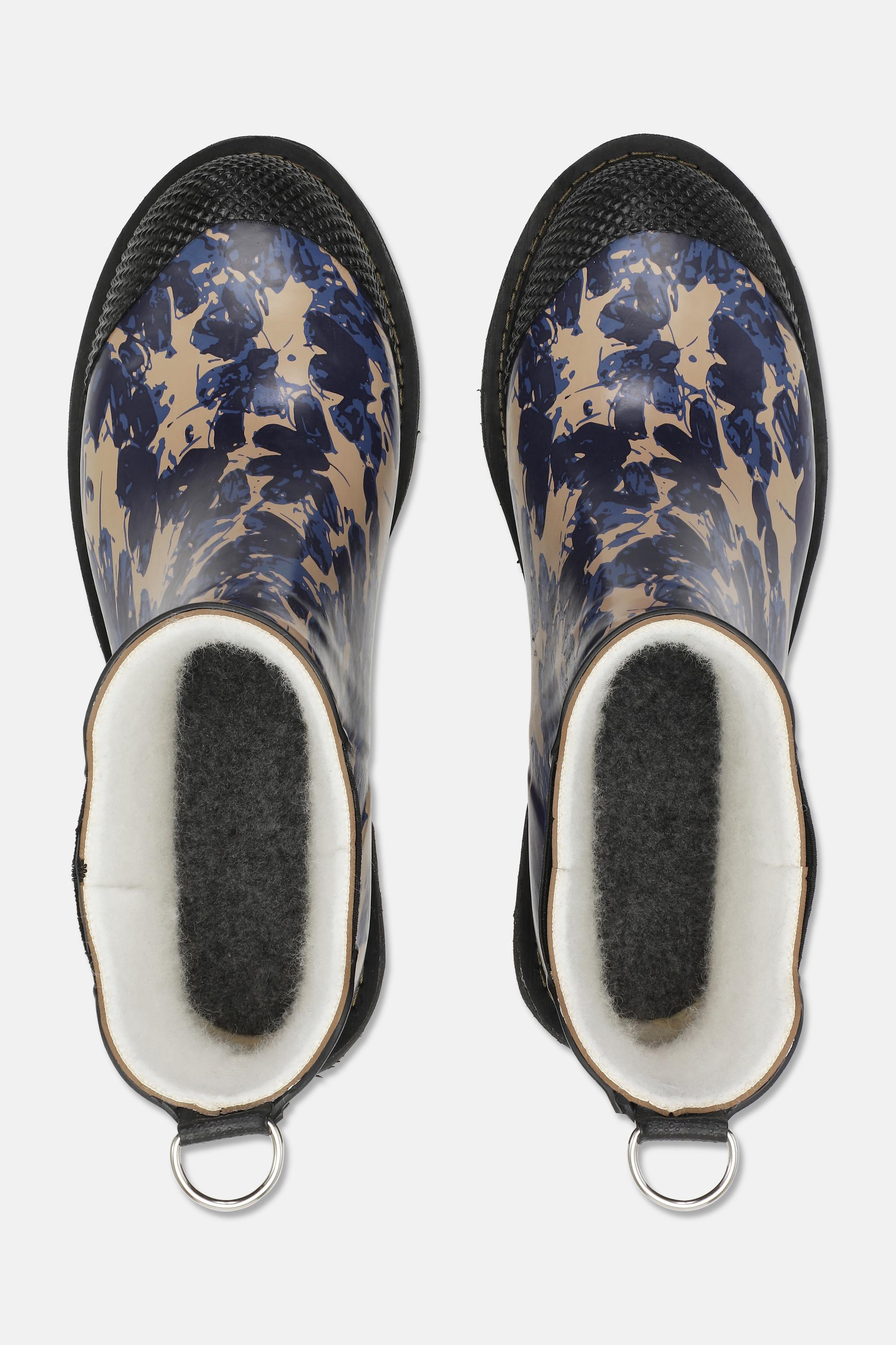 Short Rubber Boot - Beige Butterfly
